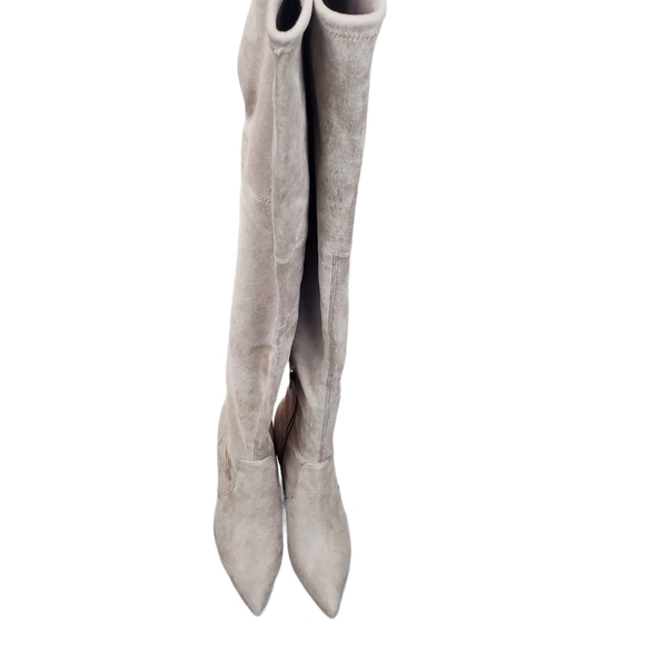 Guess Womens Norris Taupe Faux Suede Over The Knee Heel Boots Size 7.5 - Picture 4 of 9